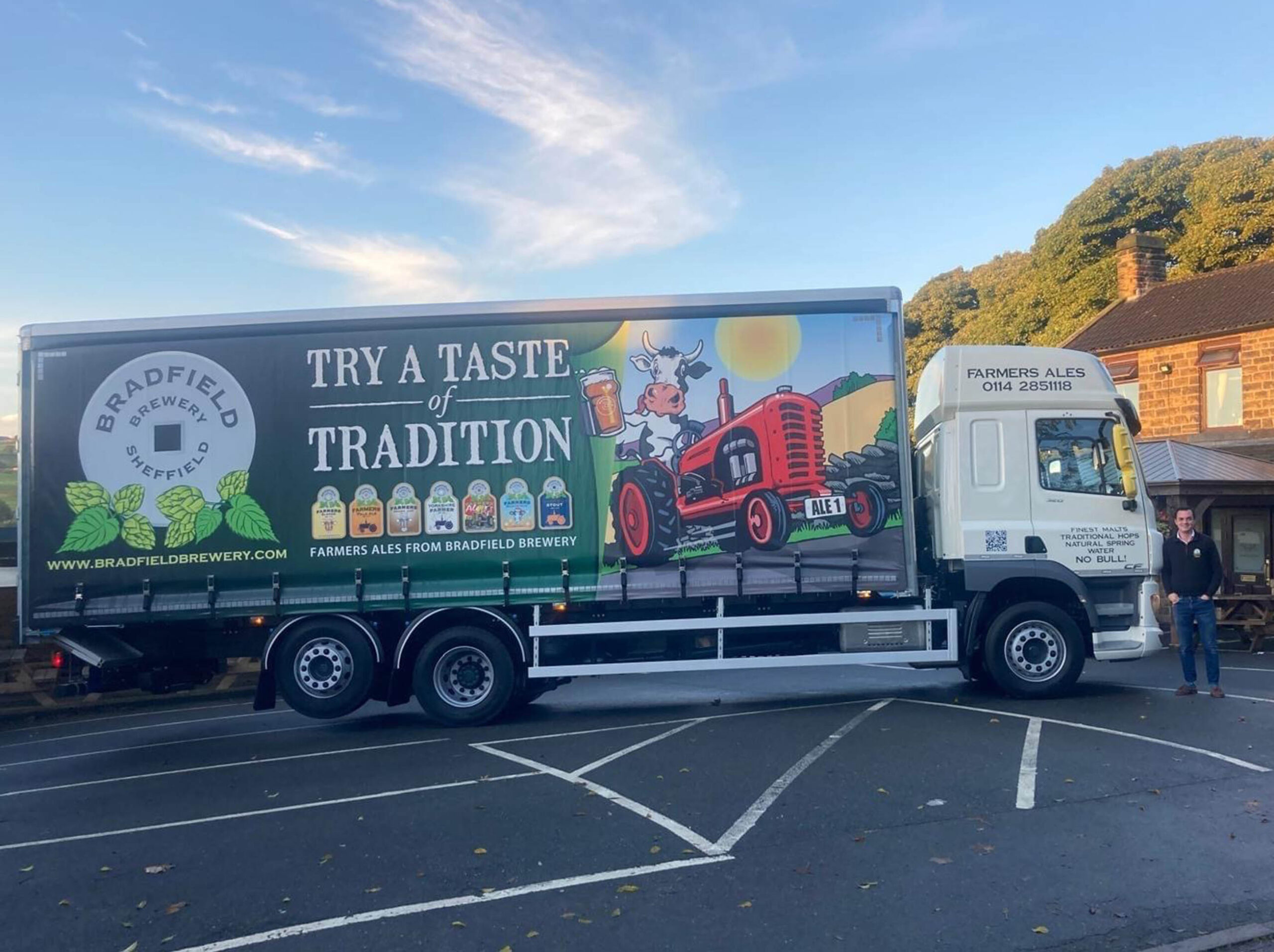 Vehicle Livery design for Bradfield Brewery