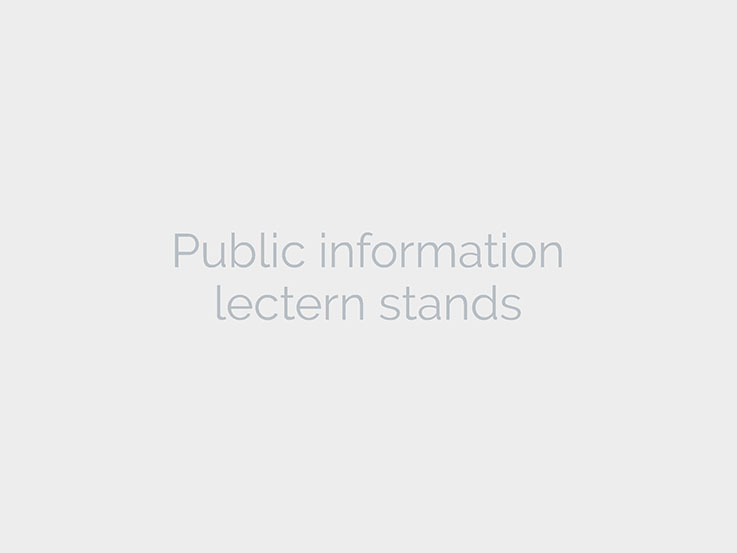 public information stands