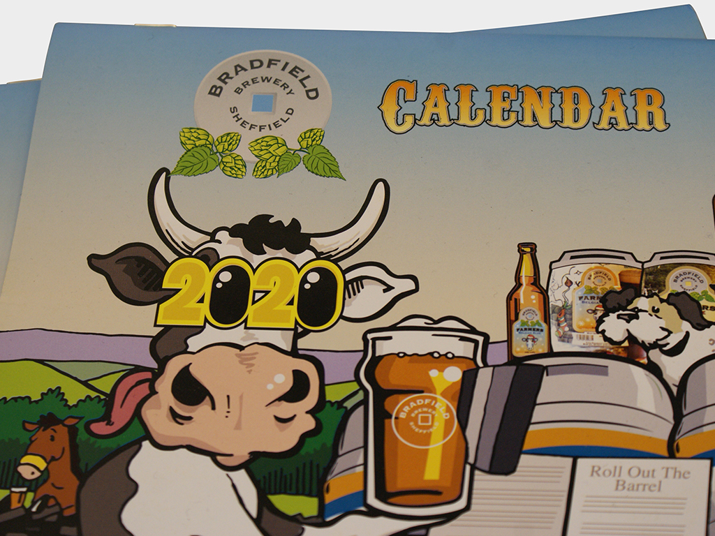 Calendar, graphic design, Bradfield Brewery, marketing, Sheffield