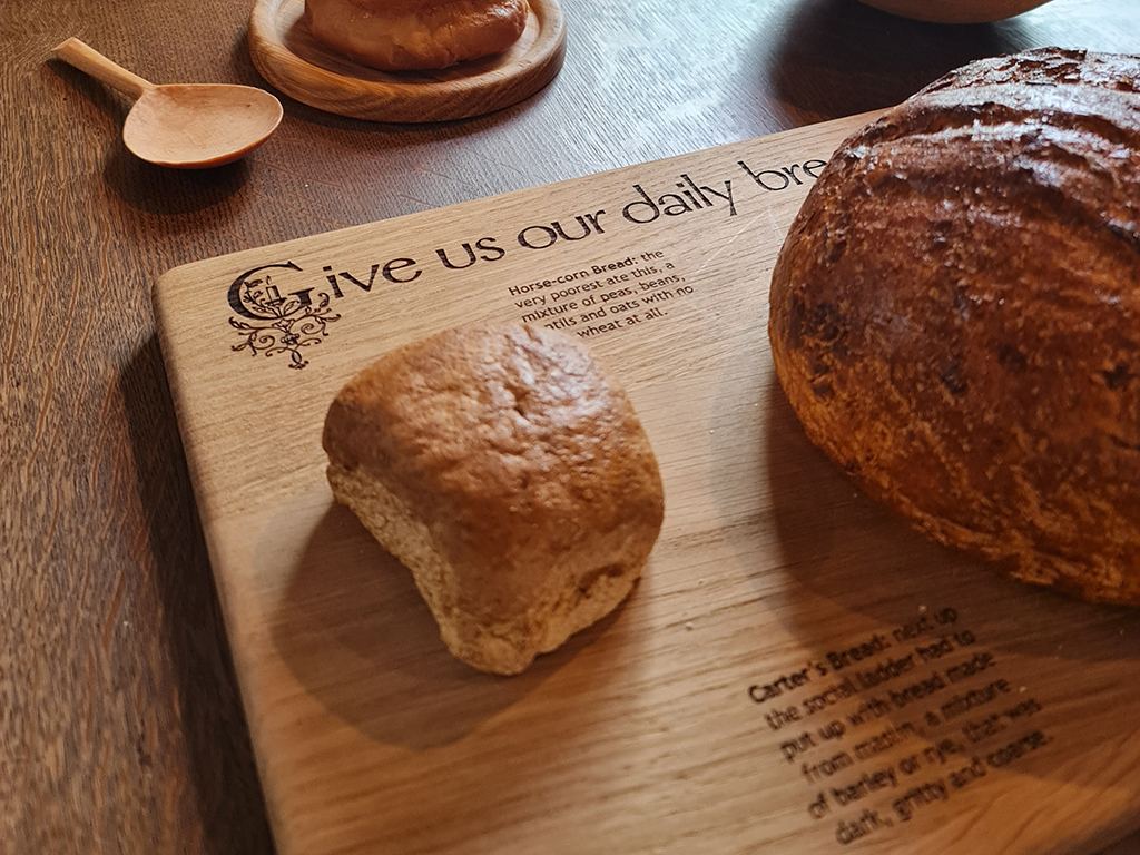 Tudor House Museum Worcester Breadboard with bread