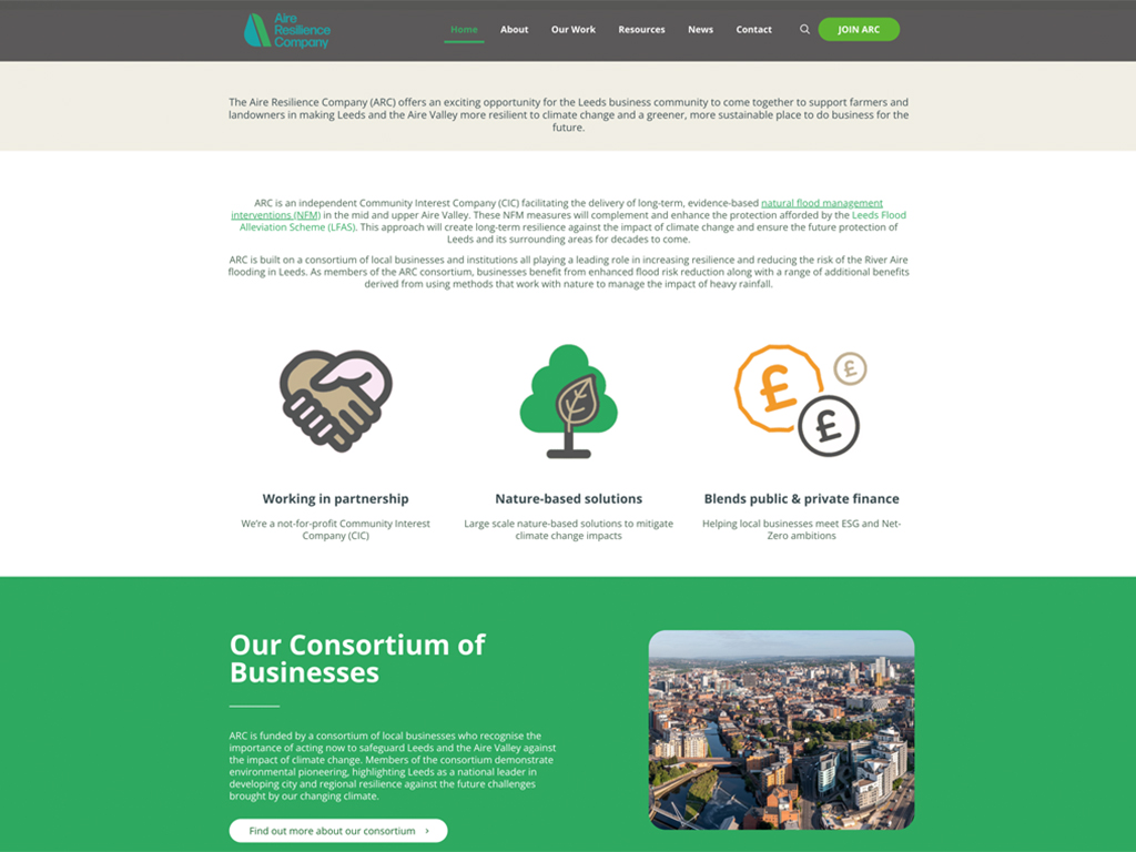 Website Design for Aire Resilience Company