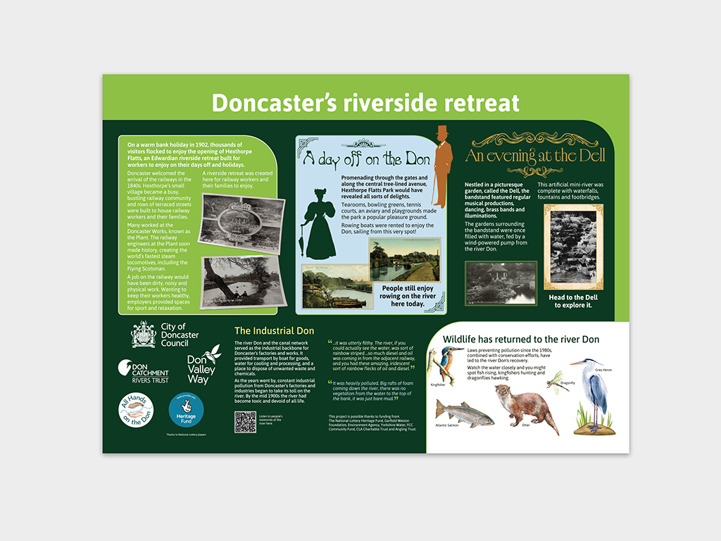 Hexthorpe Park Interpretations design